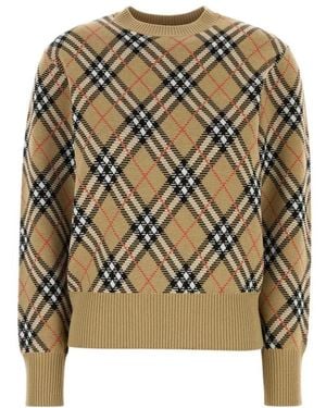 Burberry Round-Neck Knitwear - Verde