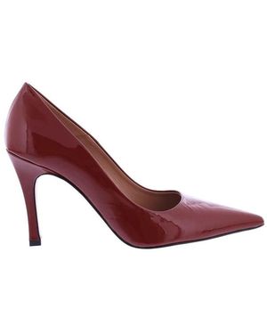Paris Punk Schoenen ,Rood ,Rode Lakleren Pump Schoenen - Paars