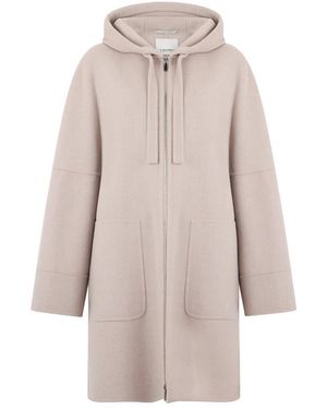 Max Mara Jassen ,Wol Double-Faced Wool Hooded Coat - Naturel