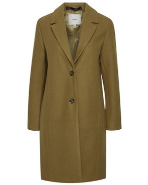 Ichi Jassen ,Bruin ,Single-Breasted Coats - Groen