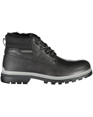 Carrera Bota De Mujer Negra Con Cordones Y Detalles A Contraste, Mujer, Talla - Negro