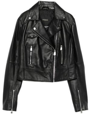 Pinko Leather Jackets - Black