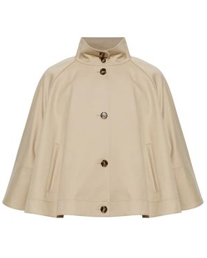 Max Mara Jassen ,Katoen Fulcro Poncho - Naturel