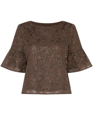 Bruuns Bazaar Pholidobbcarlie Bluse - Braun