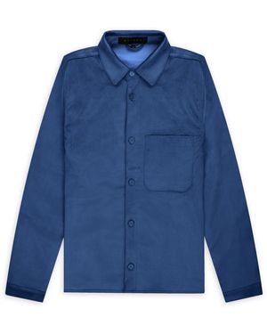 Aspact Suede Overshirt - Blau