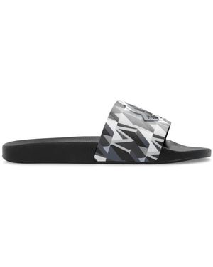 Moncler Basile Rubberen Slides - Zwart