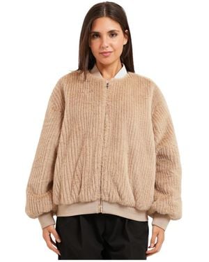 BOSS Faux Fur & Shearling Jackets - Neutro