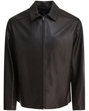 Vince Leather Jackets - Black