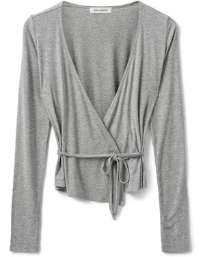 Sofie Schnoor Wikkelsblouse Grijs Melange Stijlvol