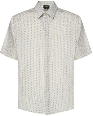 Fendi Short Sleeve Shirts - White