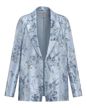 Marella Jassen ,Blauw ,Bloemenprint Blazer
