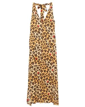 ALESSANDRO ENRIQUEZ Mouwtjesloze Jurk Met Dierenprint - Metallic