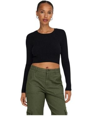 ONLY Karol Ls Crop Knit - Zwart