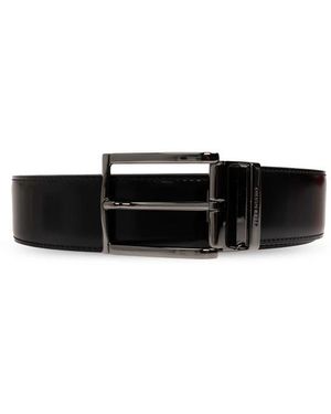 Ferragamo Accessoires ,Zwart ,Leer Double Adjus Riem