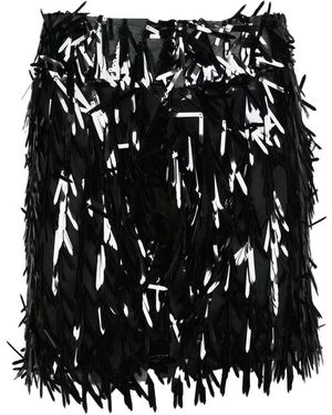 Giulia N Couture Mini reißverschlussrock aus polyester - Schwarz