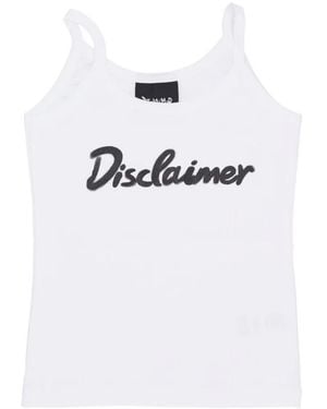 DISCLAIMER Tops ,Wit ,Katoen Witte Tanktop Met W Logo