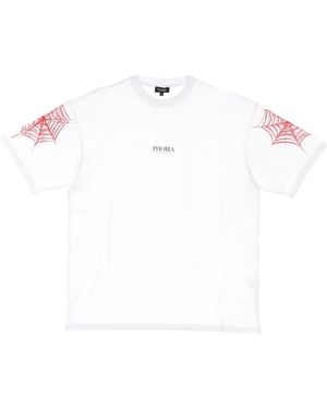 PHOBIA ARCHIVE Tops ,Wit ,Katoen Cobweb Print Tee