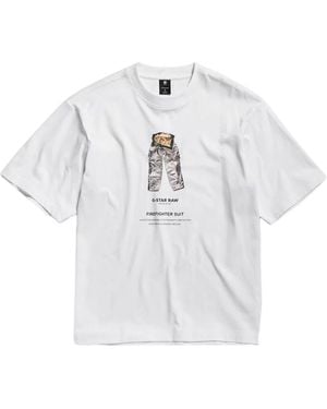 G-Star Archive Print Boxy T-Shirt - Weiß