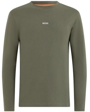 BOSS Langarm Pullover - Grün