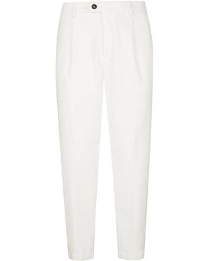Eleventy Slim-Fit Trousers - White