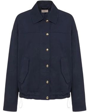 Liu Jo Kort Jasje Met Knopen En Kraag - Blauw