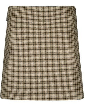 Moncler Check Mini Skirt - Women's - Virgin Wool/polyamide - Natural