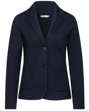 Street One Blauwe Reverskraag Blazer Lange Mouwen