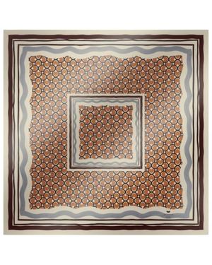 Max Mara Eleganter Seidenschal Mit All-Over-Print - Mettallic
