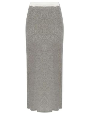 Samsøe & Samsøe Rokken ,Grijs ,Wol Sadou Skirt