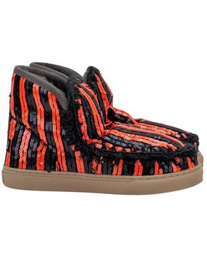 Mou Sneaker Eskimo Sequins A Rayas, Mujer, Talla - Rojo