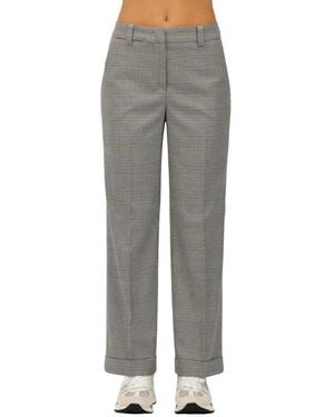 Via Masini 80 Straight Trousers - Grey