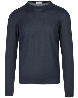Fedeli Round-Neck Knitwear - Blue