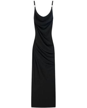 Coperni Zwarte Jurk Met Diepe Rug En Metalen Detail