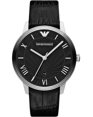 Emporio Armani Edelstahl Quarz Herrenuhr - Schwarz