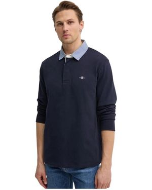 GANT Longsleeve Poloshirt - Blauw