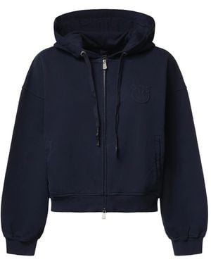 Pinko Hoodies & Sweatvesten ,Blauw ,Zip-Throughs