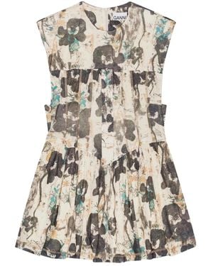Ganni Short Dresses - Brown
