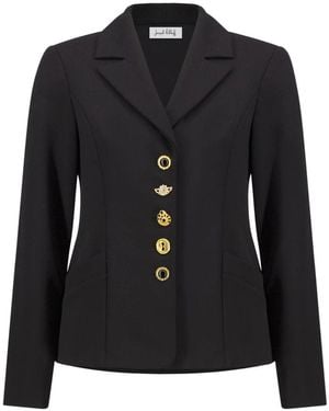 Joseph Ribkoff Fitted Blazer Met Statement Knopen - Zwart