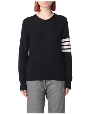 Thom Browne Round-Neck Knitwear - Nero