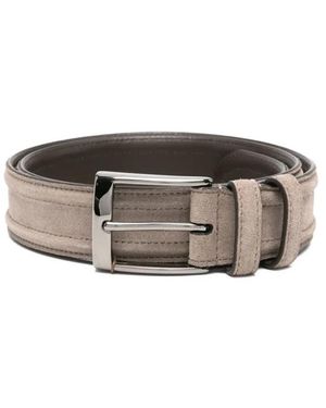 Canali Suède Riem Met Puntige Einde - Grijs