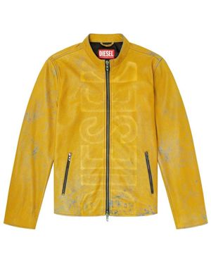 DIESEL Leather Jackets - Yellow