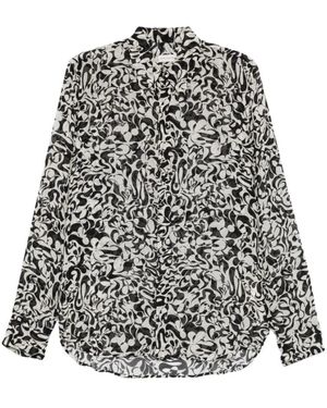 Dries Van Noten Hemden Zwart - Grijs