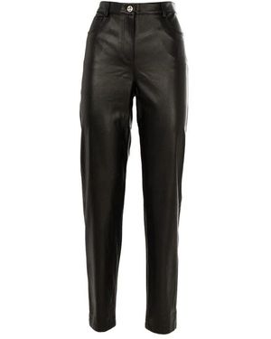 Patrizia Pepe Hose slim fit aus kunstleder - Schwarz