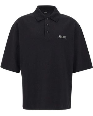 Amiri Tops ,Zwart ,Katoen Oversized Polo