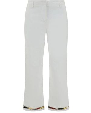 True Royal Cropped Trousers - Blanco