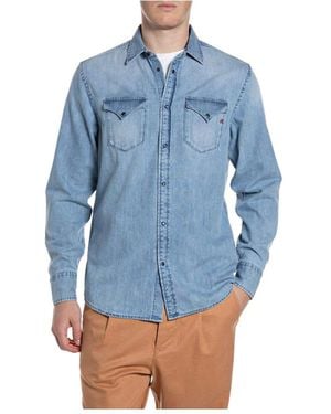 Replay Denim Shirts - Blue