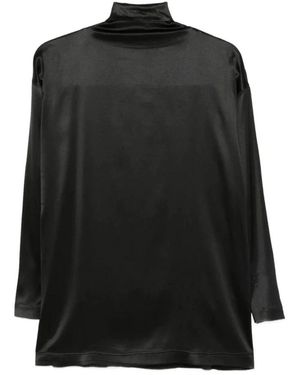 Phoebe Philo Hochgeschlossenes Langarmshirt - Schwarz