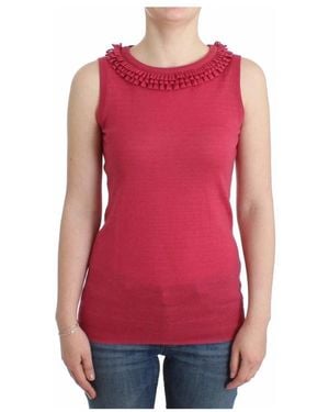 John Galliano Sleeveless Tops - Red