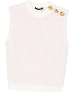 Balmain Sleeveless Tops - Rosa