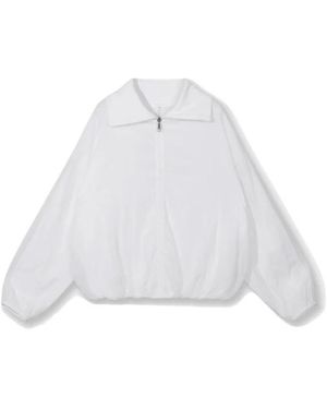 10Days Half Zip Balloon Top - Wit